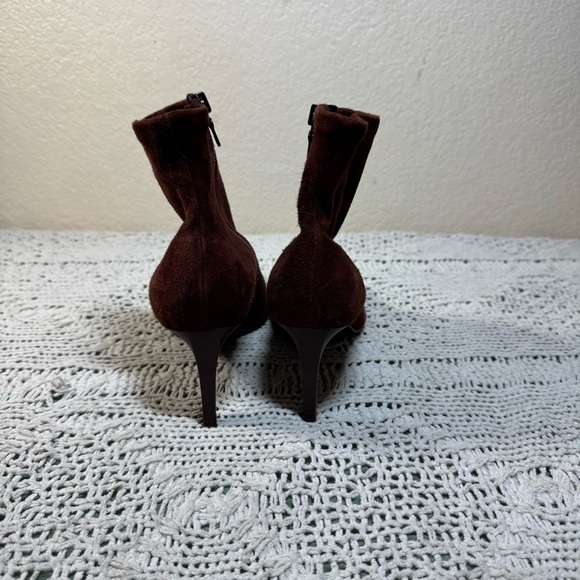 Rag & Bone Beha Suede Mahogany Booties Size 37 1/2 - Picture 9 of 9